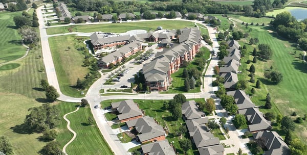 Aerial view of the Yankee Hill Village facility campus.