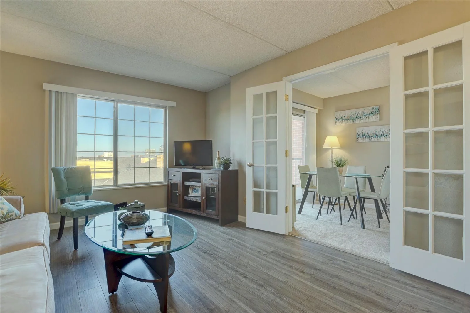 Bright and inviting living area in a senior facility.