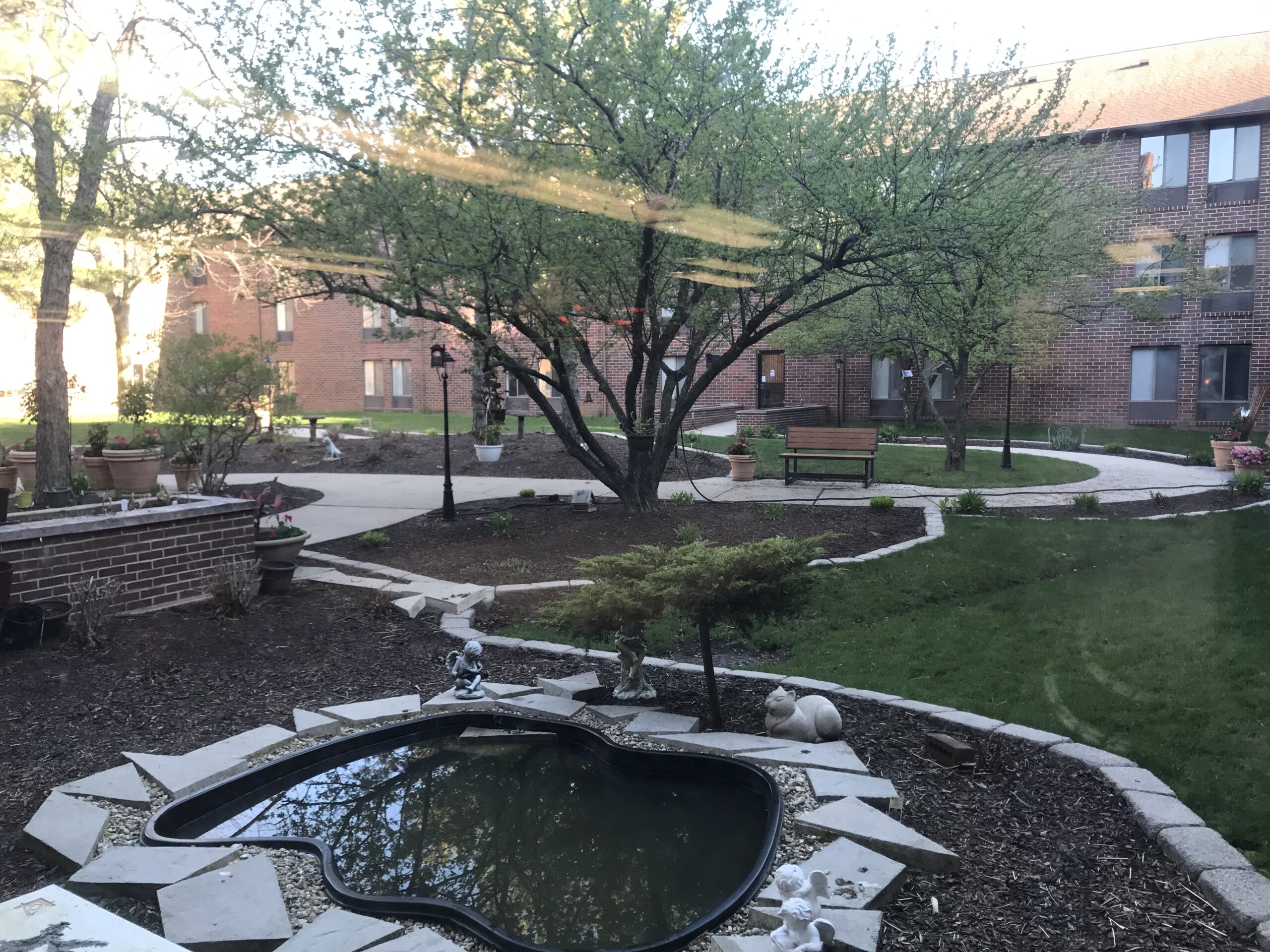 Scenic view of a garden space at the facility