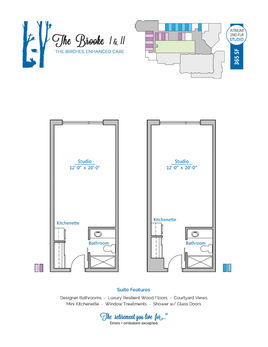 Architectural floor plan of resident suites