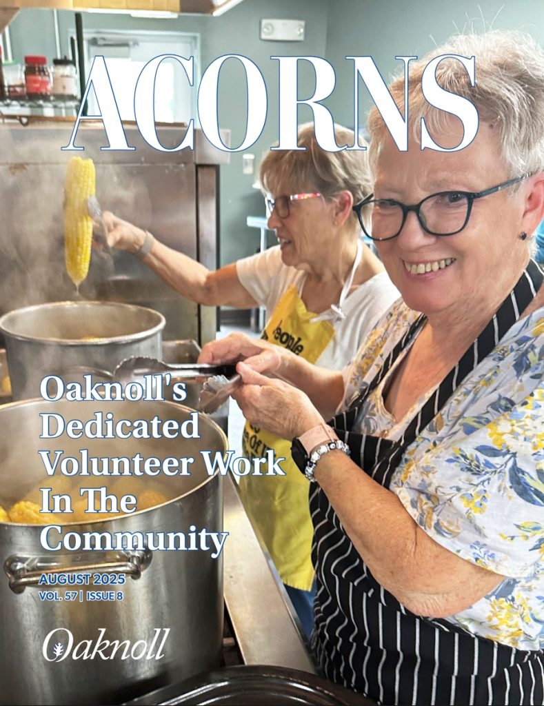 Residents cooking together in the kitchen