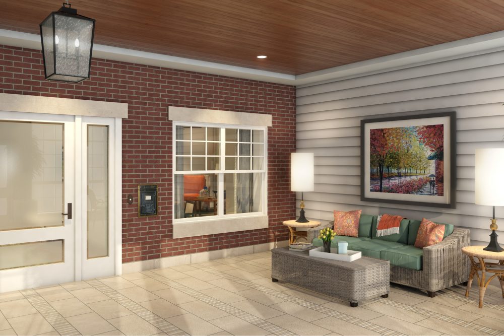 Bright and welcoming interior lounge area