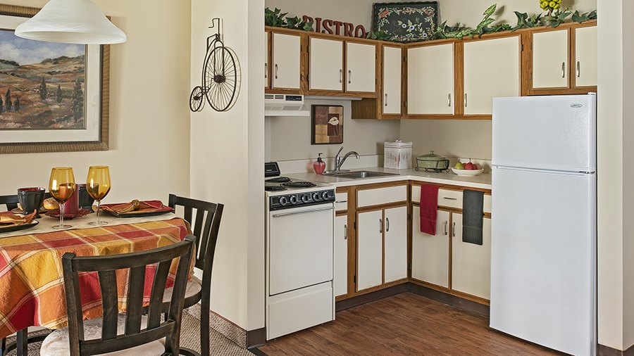 Cozy kitchen area with dining table and decor
