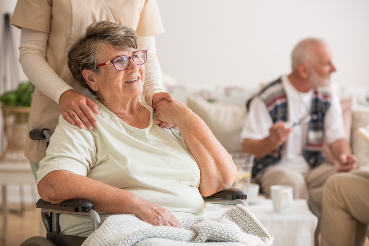 Residents enjoying time together in a common area