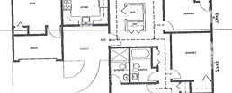 Architectural floor plan of resident units