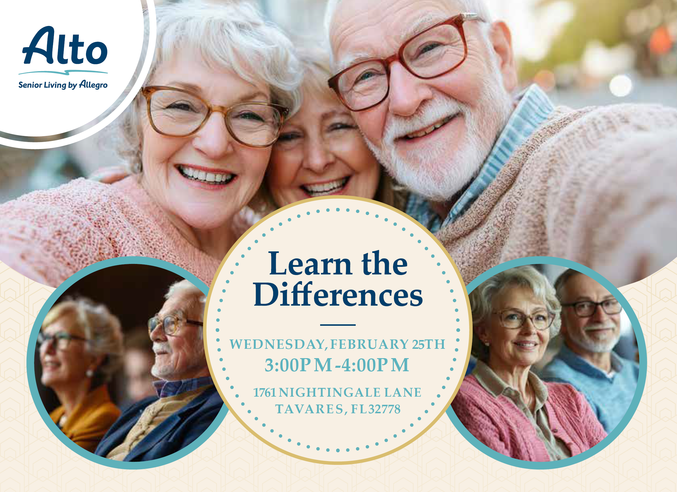 Residents smiling together at a community event