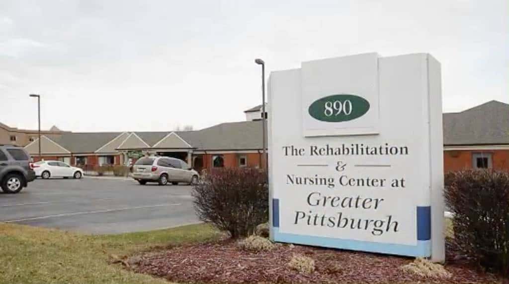 Exterior view of the Greater Pittsburgh Rehabilitation and Nursing Center signage