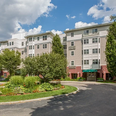 Exterior view of Benchmark Senior Living at Billerica Crossings