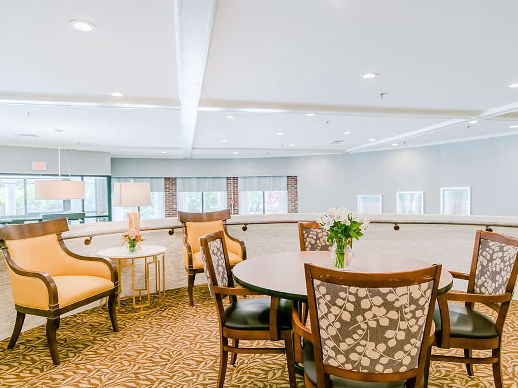 Cozy common area with seating and decor