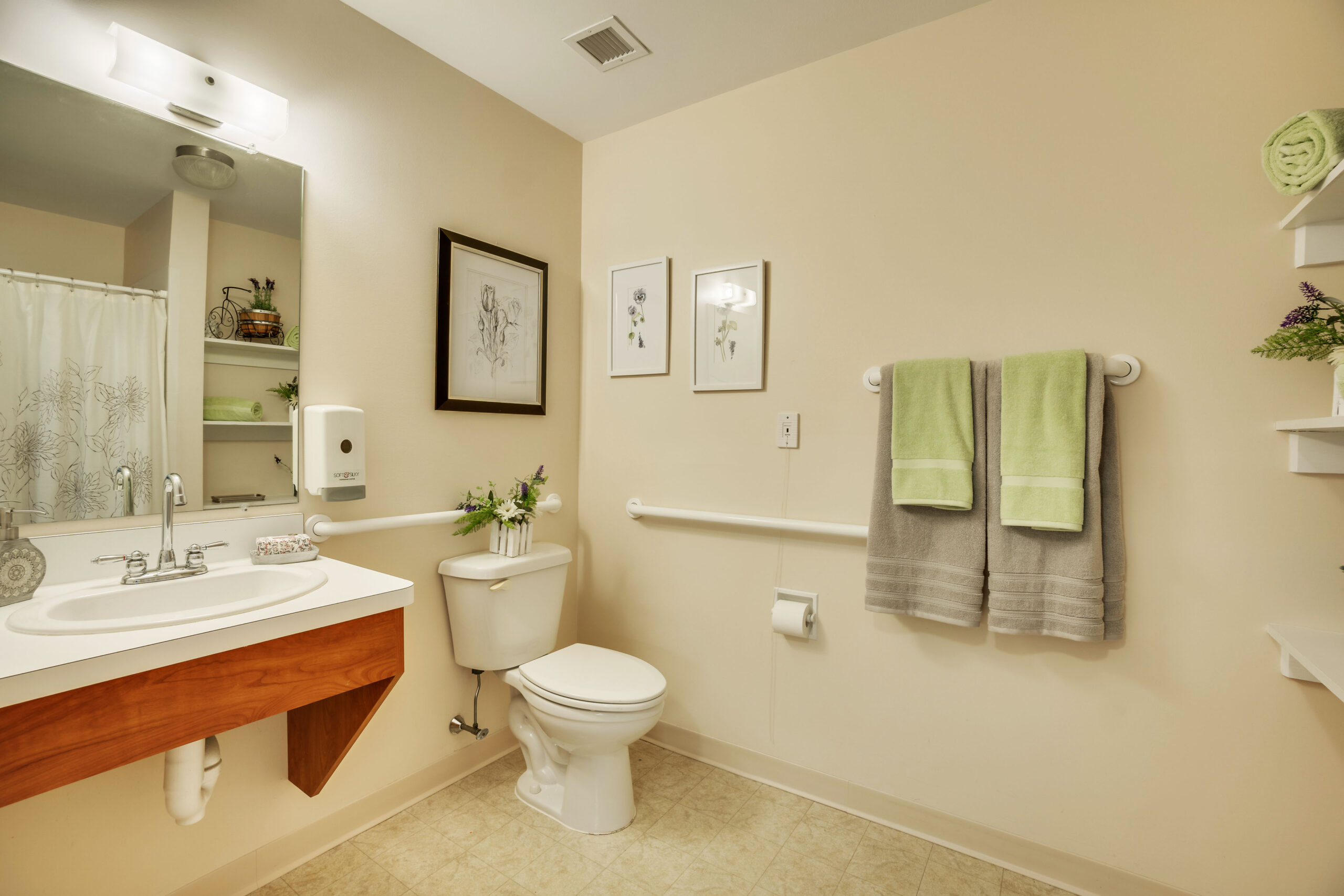 A clean and accessible bathroom facility