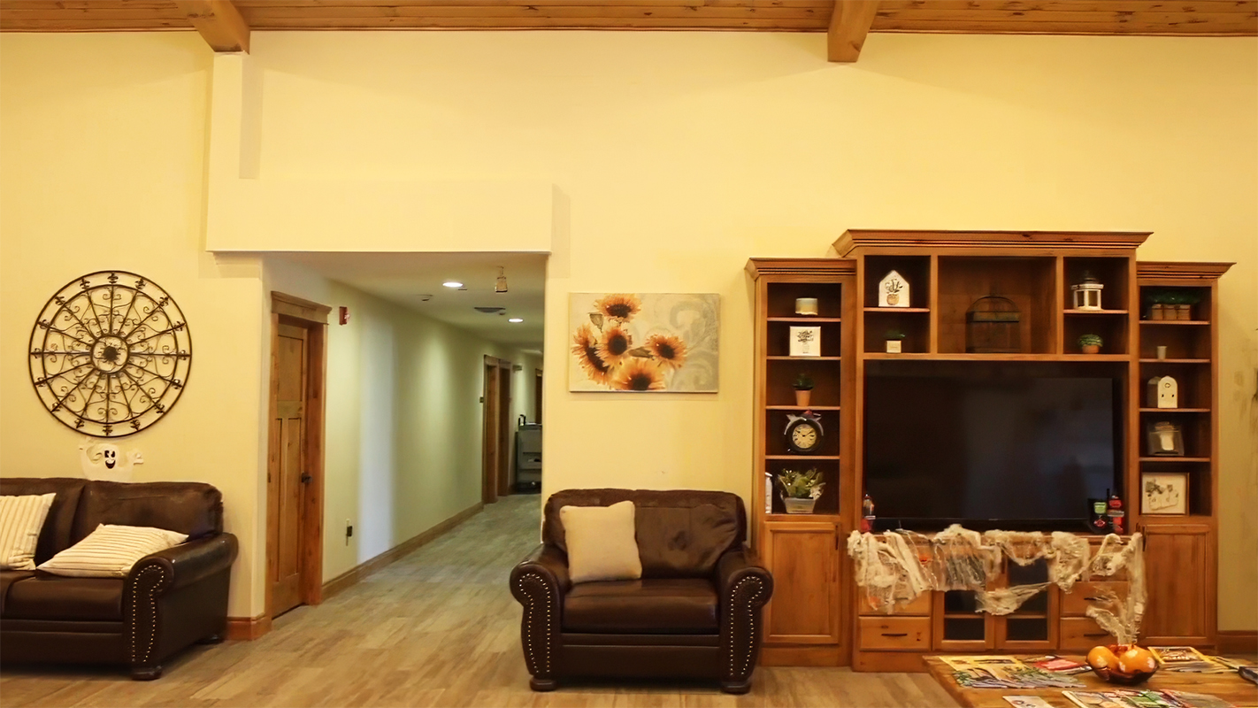 Common area with comfortable seating and decor.