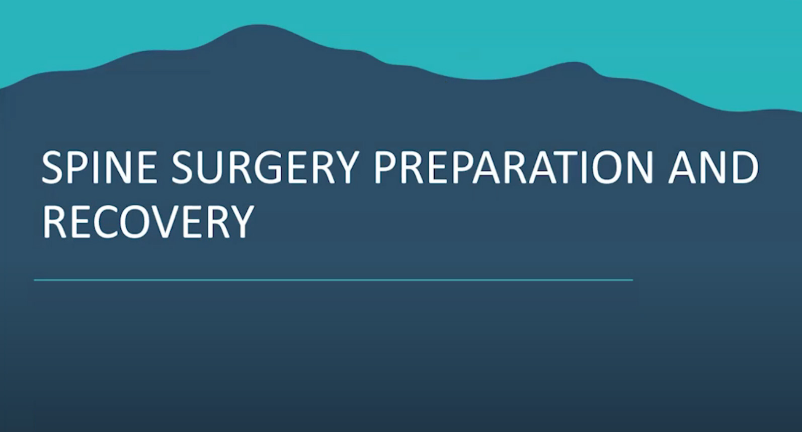 Text related to spine surgery preparation and recovery
