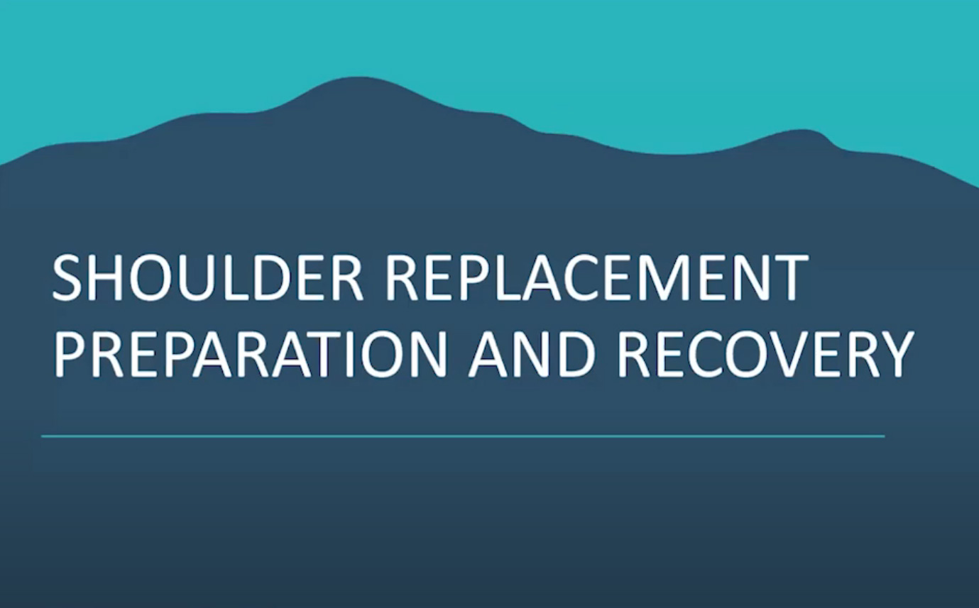 Text graphic about shoulder replacement preparation