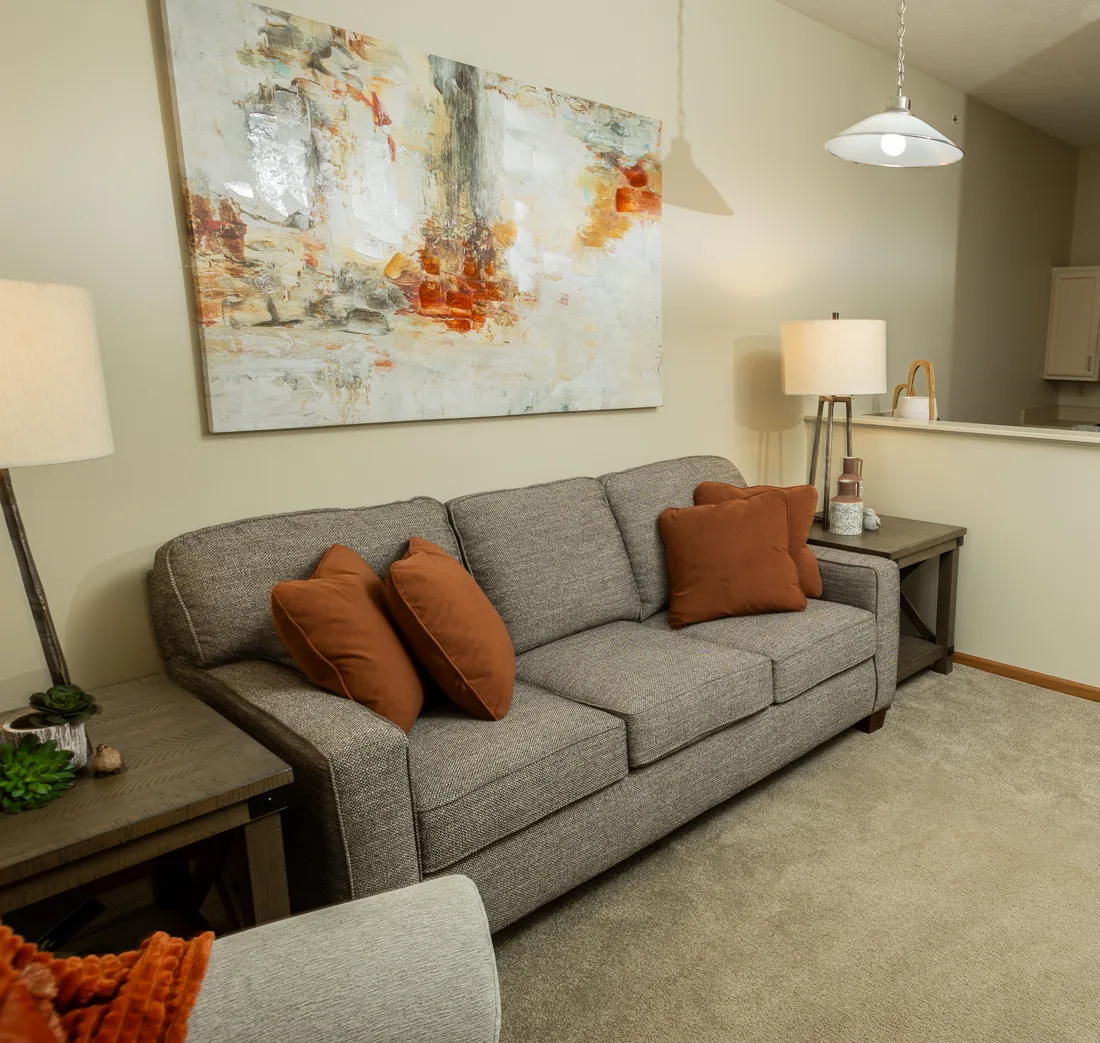 Cozy living room setup with modern decor