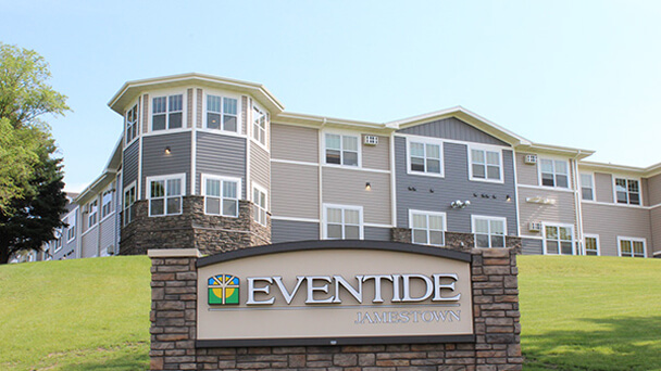 Exterior view of Eventide Catered Living facility