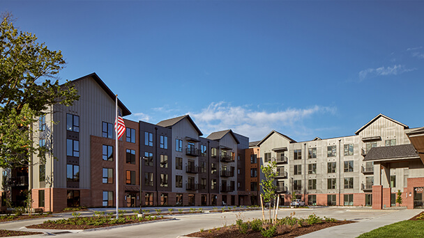 Exterior view of Eventide Catered Living facility