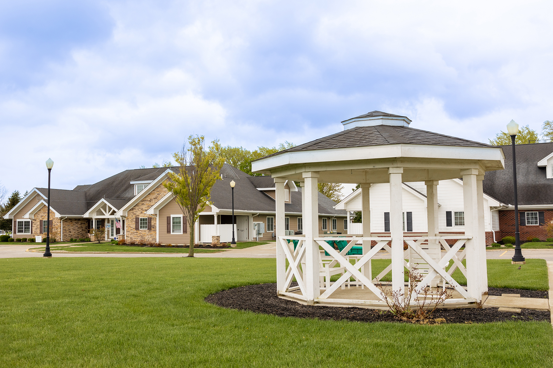 Outdoor gazebo in the senior living community
