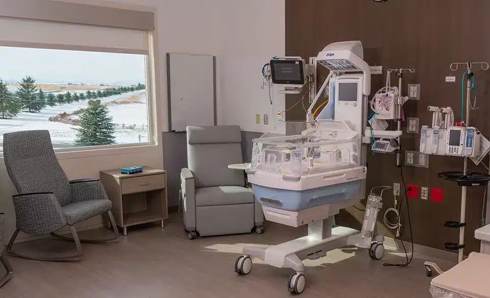 Interior of a facility room with medical equipment
