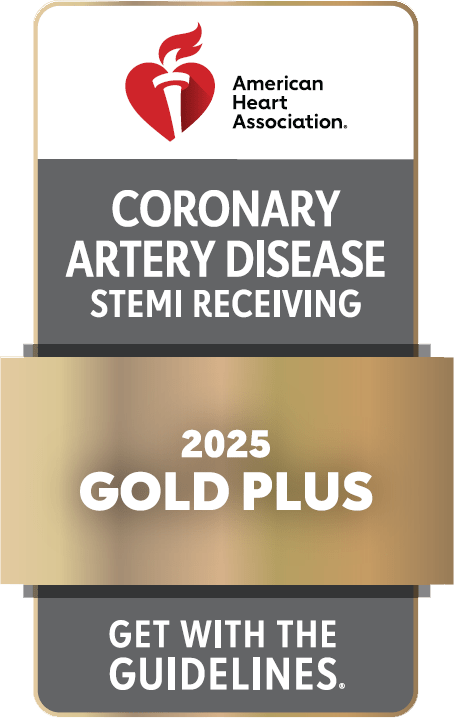 Gold Plus achievement badge for heart disease care