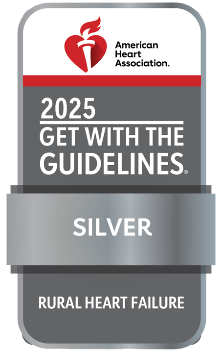 Silver achievement badge from American Heart Association