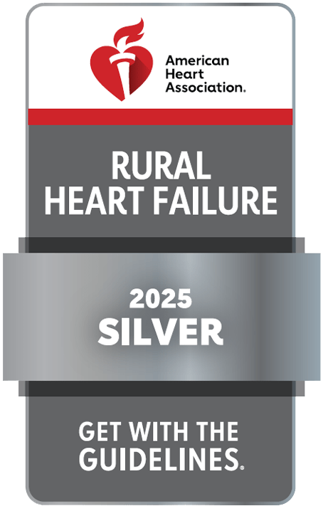 American Heart Association silver award badge