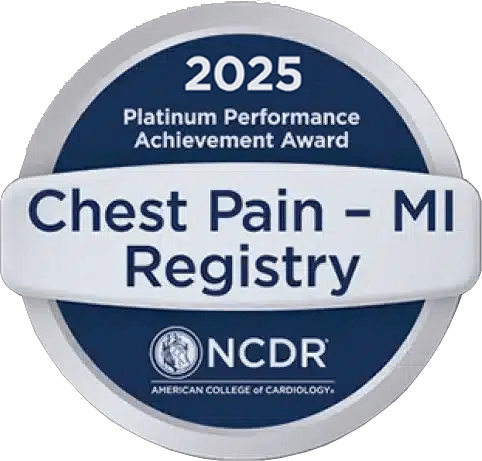 Achievement award badge for a cardiac registry