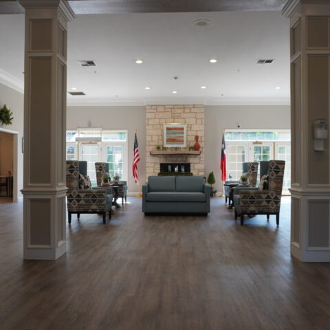 Inviting common area with seating and decor