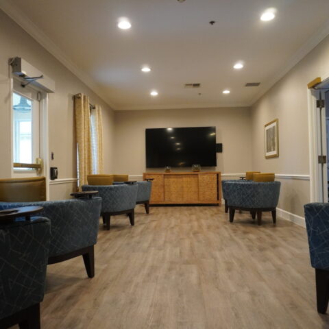 Interior common area with seating arrangements