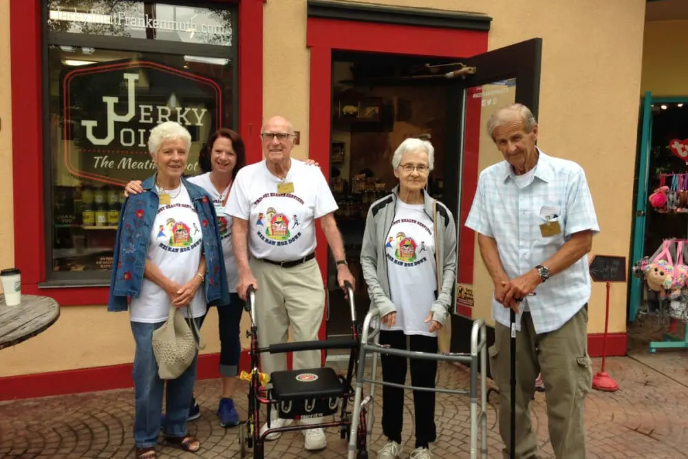 Group of residents enjoying a community outing.