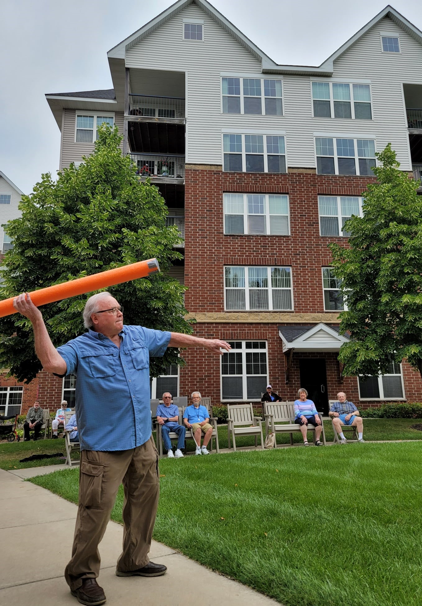 Resident participating in an outdoor activity.