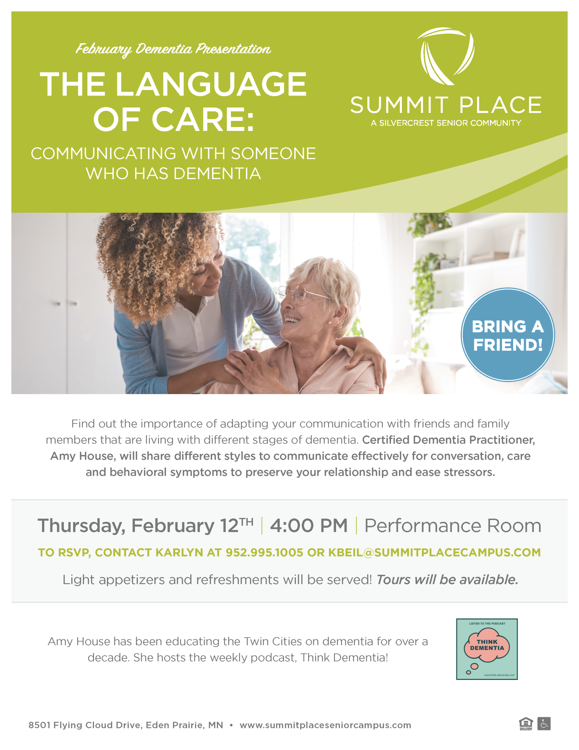 Dementia care presentation flyer