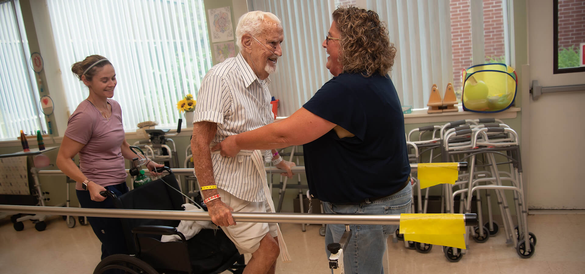 Residents participating in a rehabilitation activity