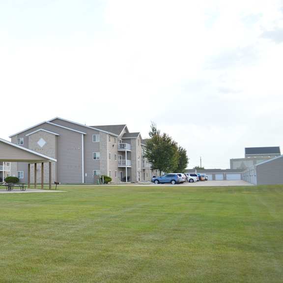 Exterior view of a senior living facility