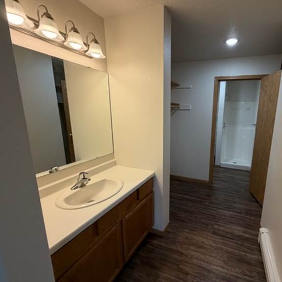 Interior view of a resident bathroom