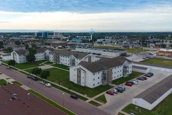 Aerial view of Cooperative Living Center property.
