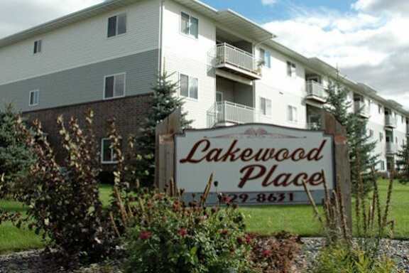 Exterior view of Lakewood Place building sign.