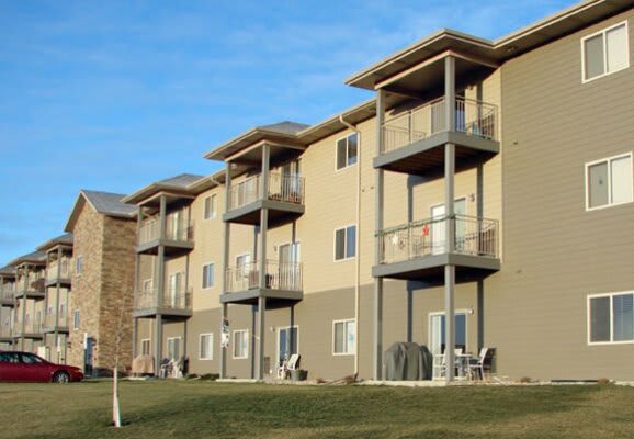 Exterior view of an assisted living building