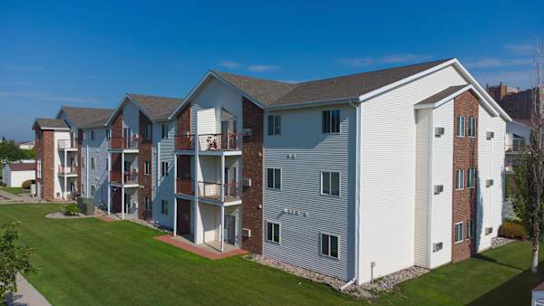 Exterior view of a multi-unit residential building