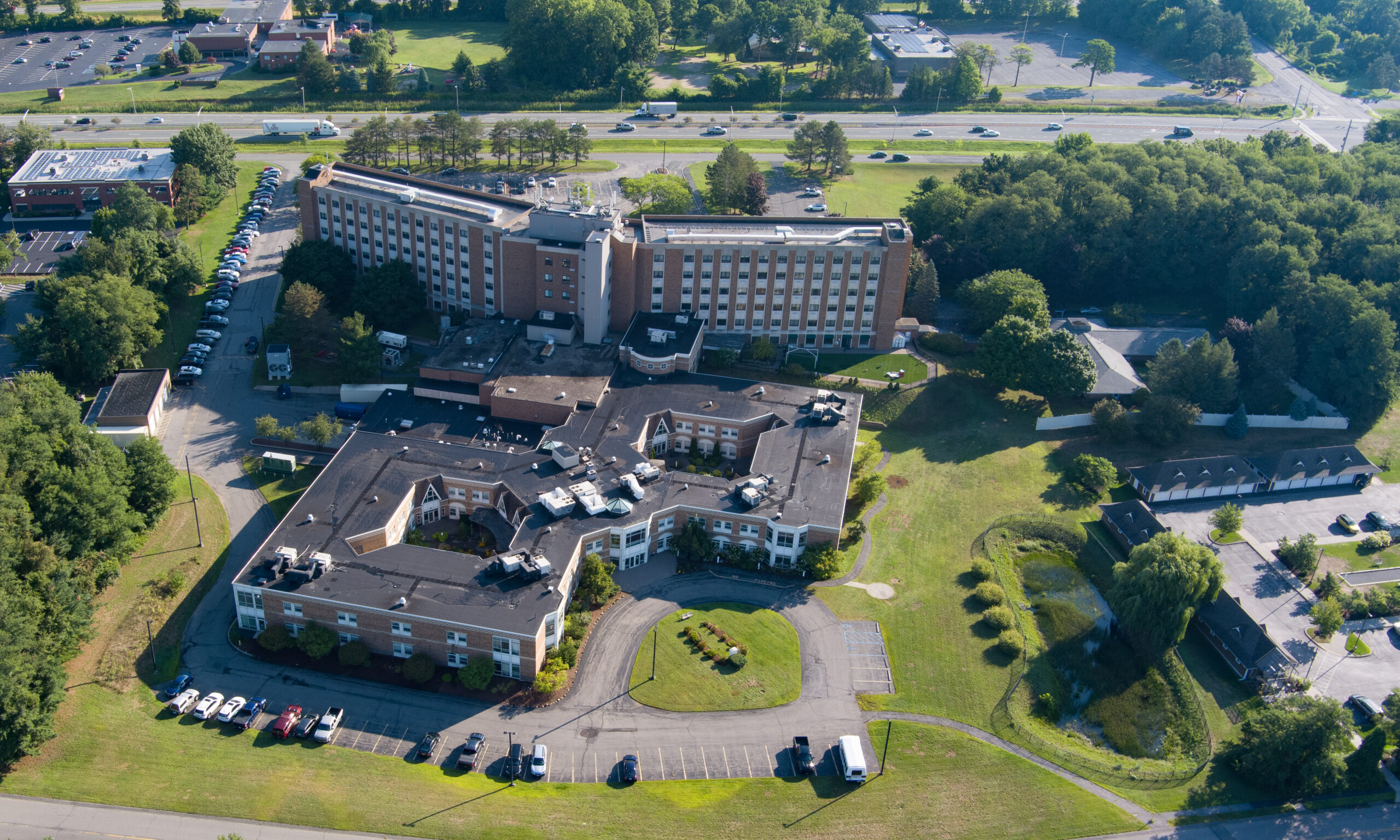 Aerial view of the Teresian House Center for the Elderly.