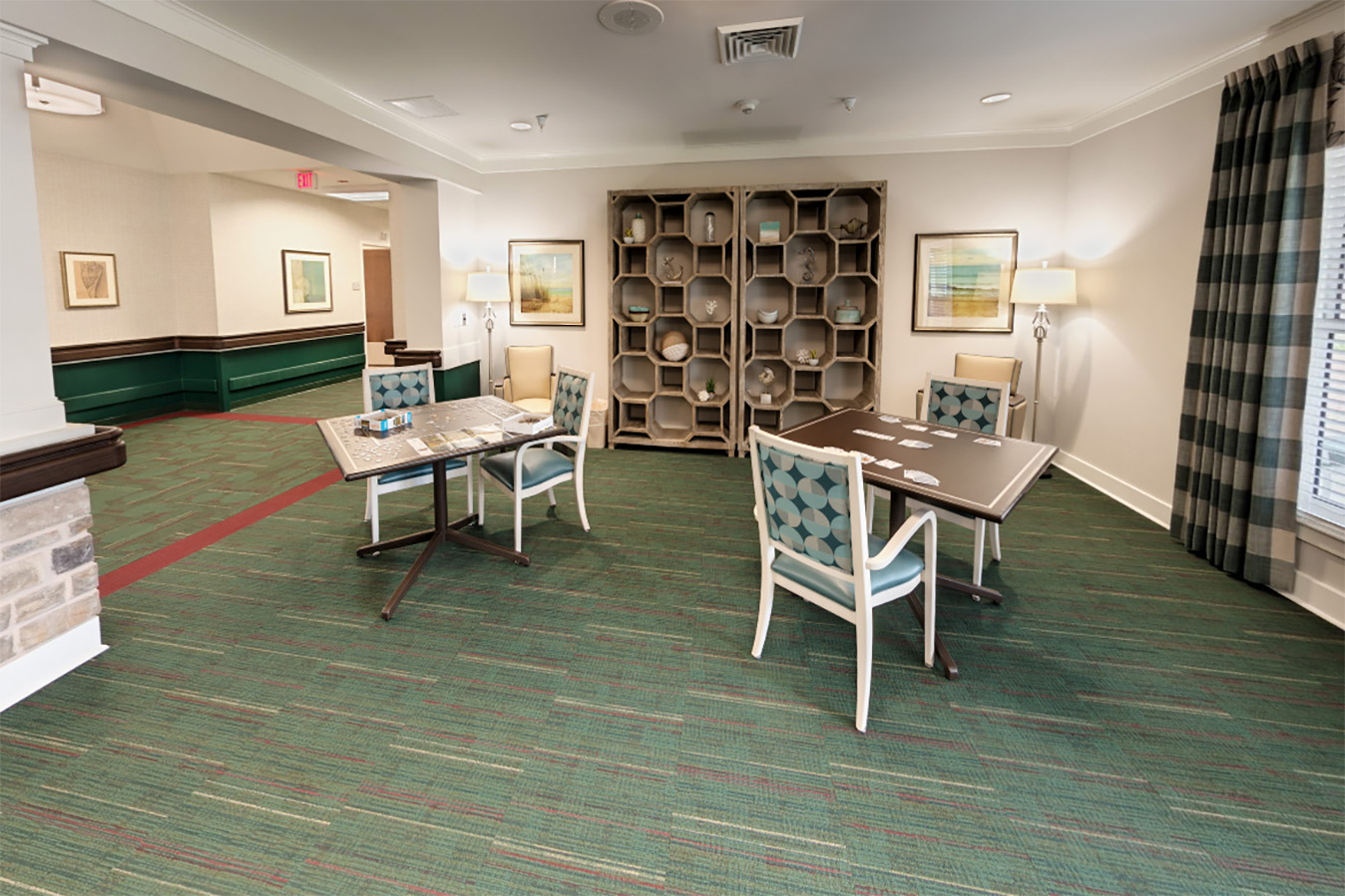 Interior common area with seating and decor