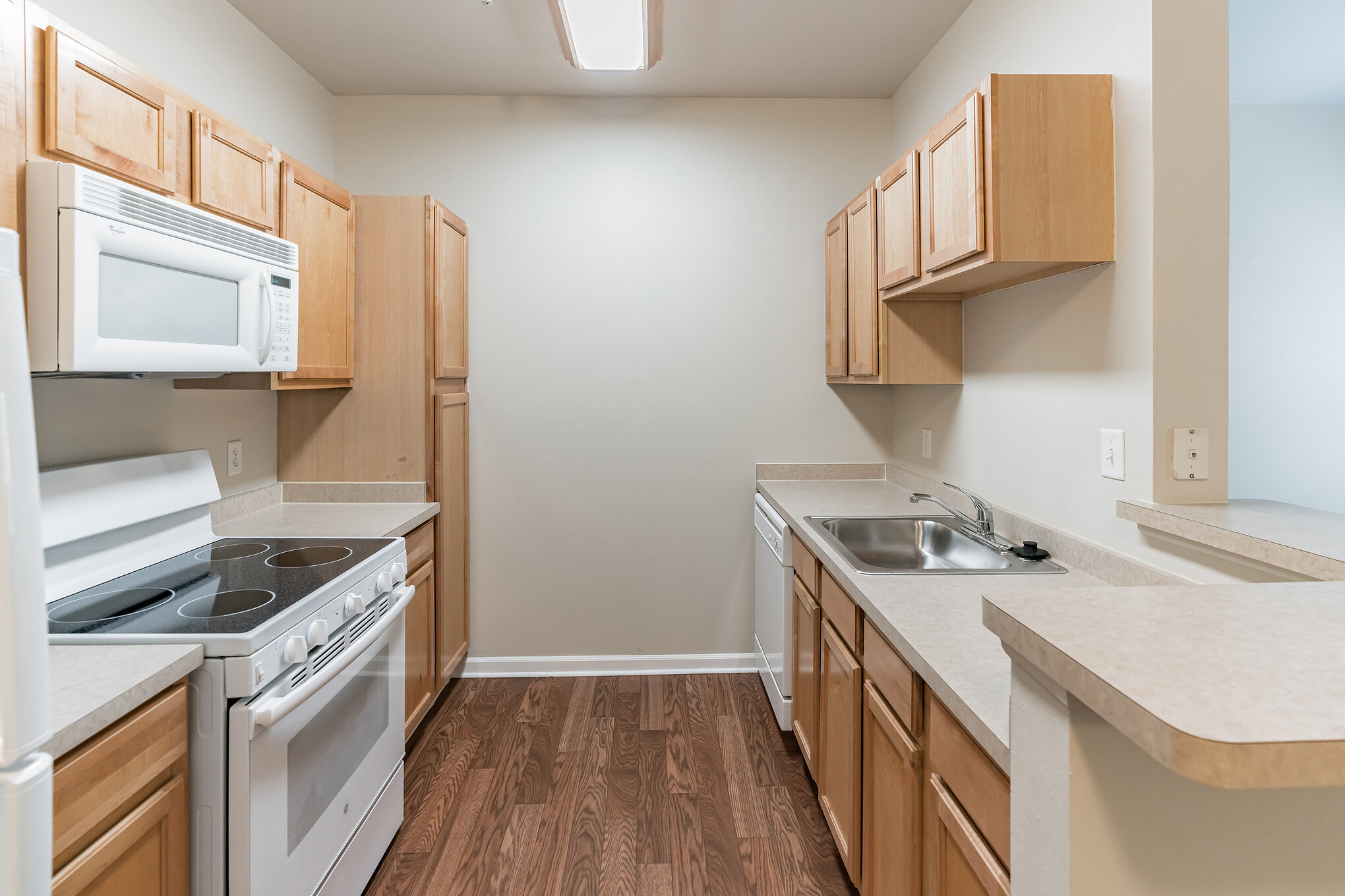Bright and functional kitchen in resident unit