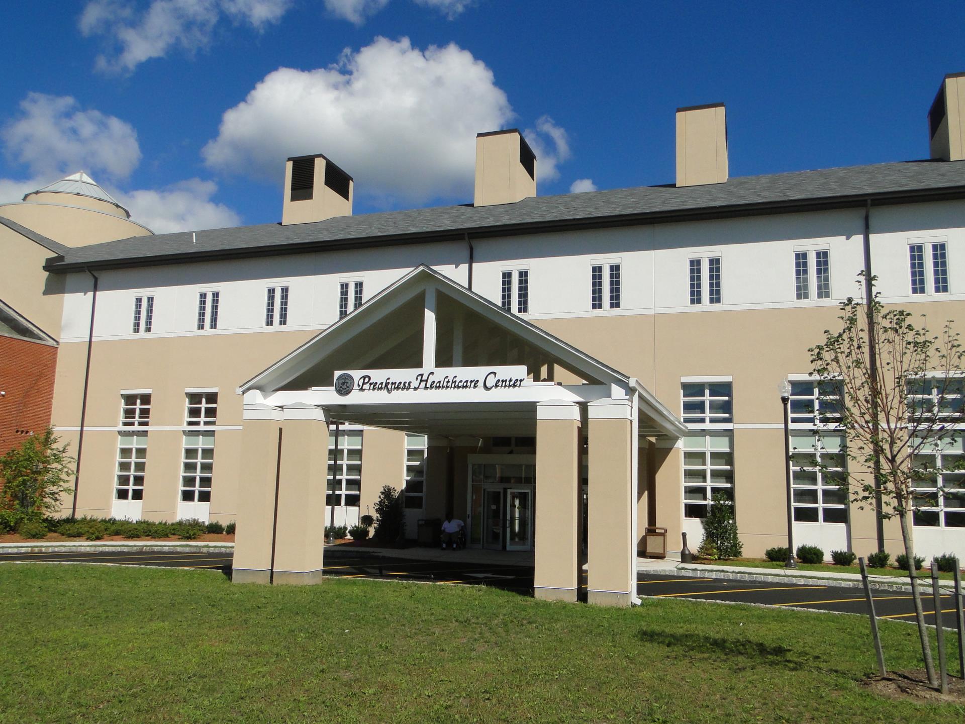 Exterior view of Preakness Healthcare Center building