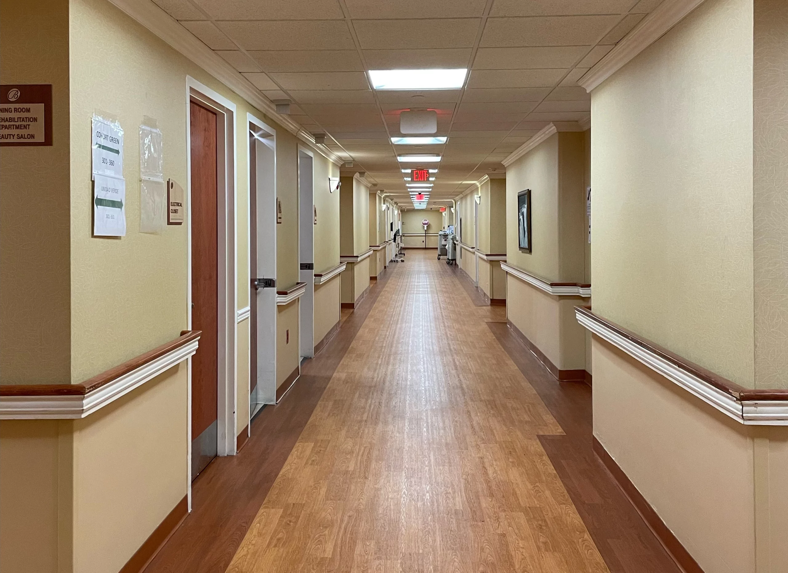 Hallway of a senior care facility