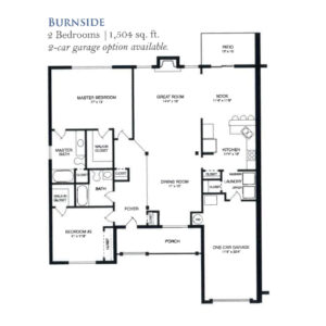 Architectural floor plan of a residence