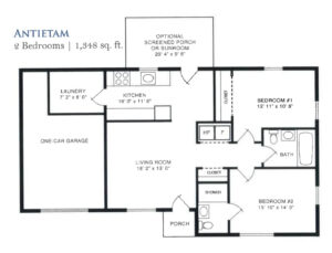 Architectural floor plan of a residential unit