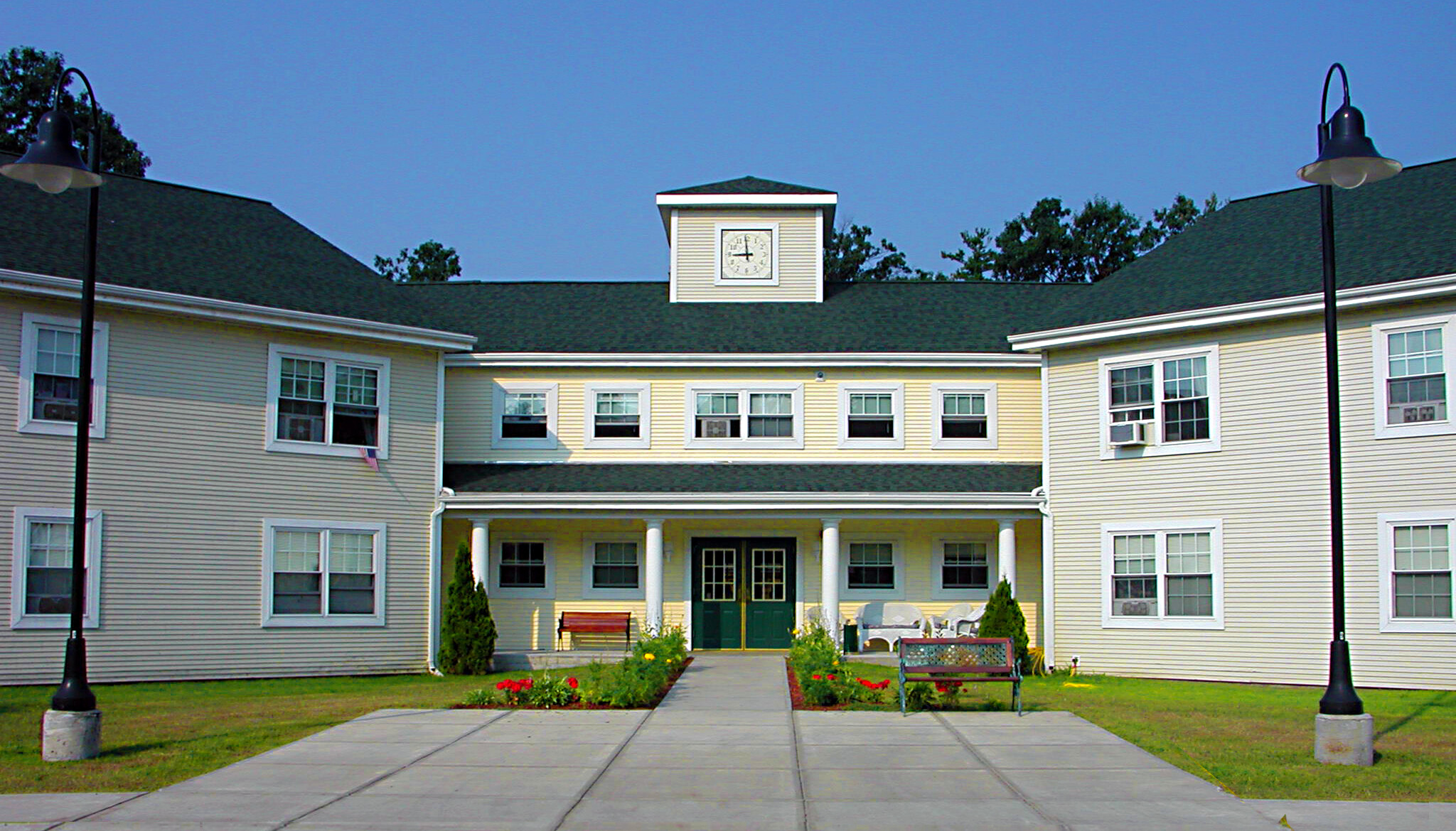 Exterior view of Cathedral Square with landscaped garden