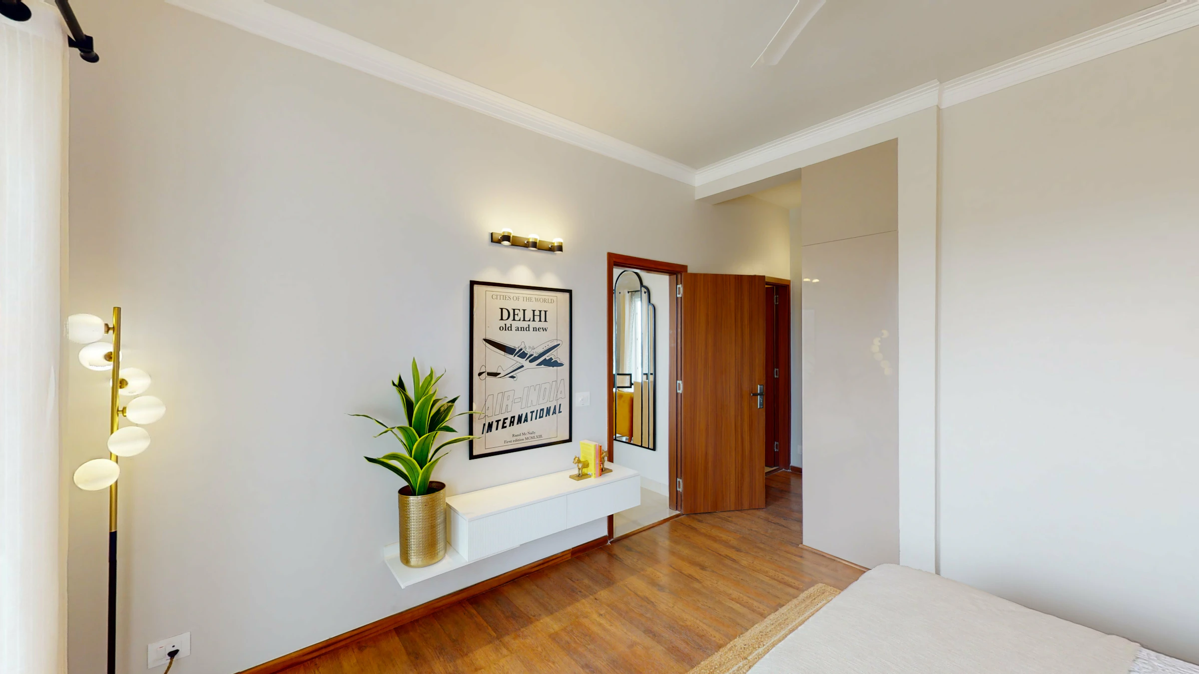 Bright and modern interior of a resident's room