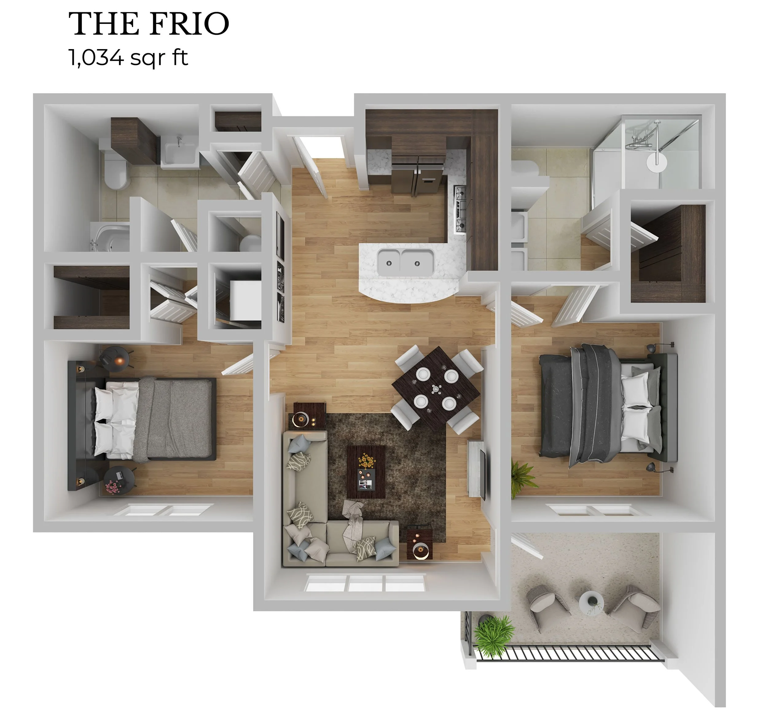 Architectural floor plan of a residence layout