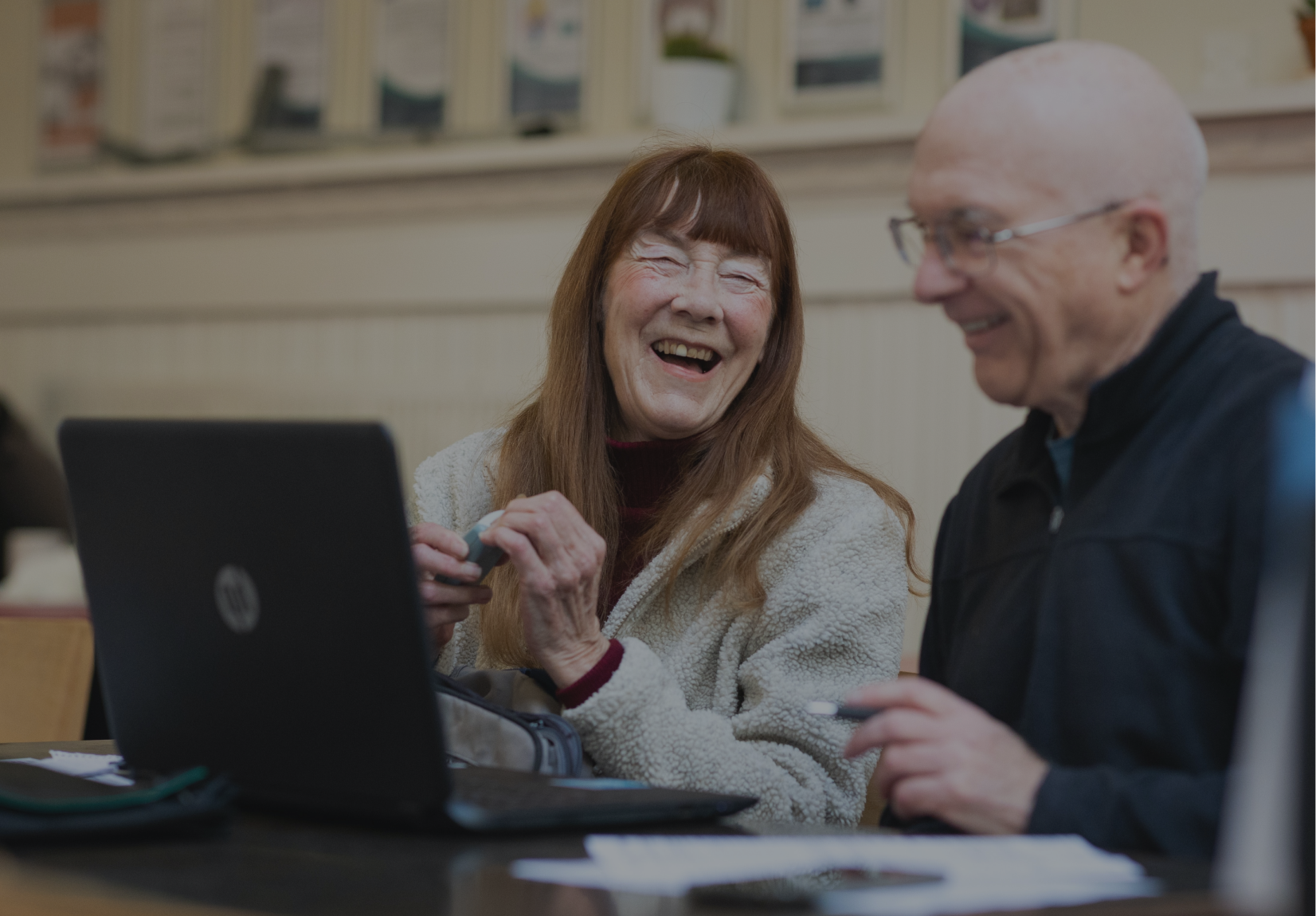 Residents enjoying time together in a common area