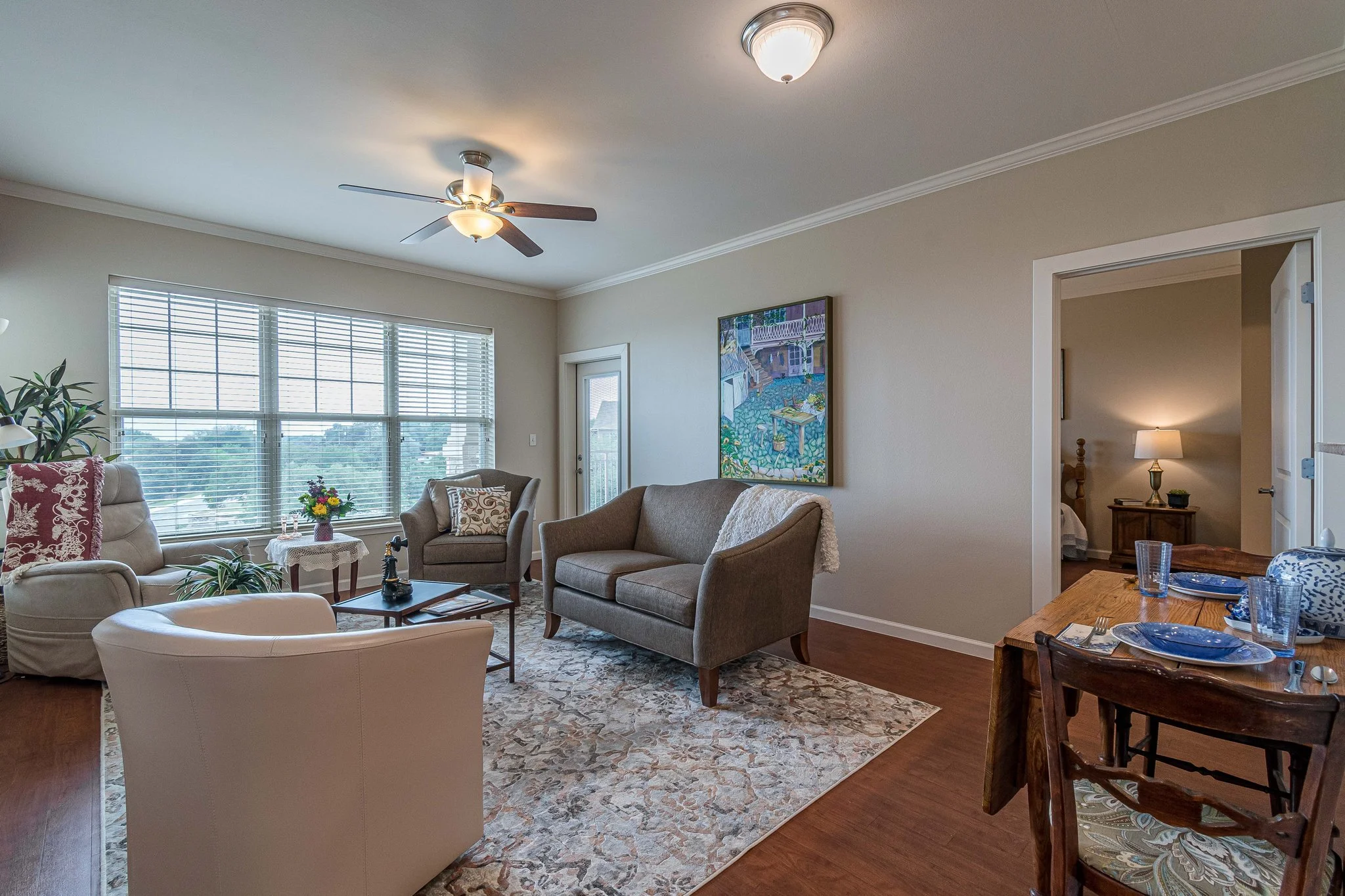 Cozy interior living room with comfortable seating